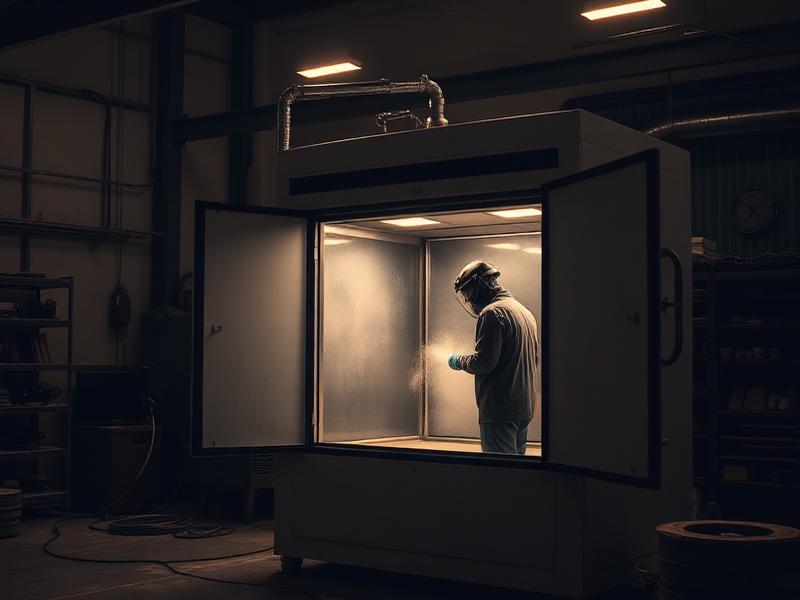 Sandstrahlkabine in unserer Werkstatt